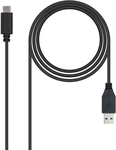 Nanocable 10.01.4001 Cable USB-C 3.1 a USB-A Macho/Macho 1M Negro