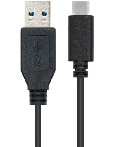 Nanocable 10.01.4001 Cable USB-C 3.1 a USB-A Macho/Macho 1M Negro