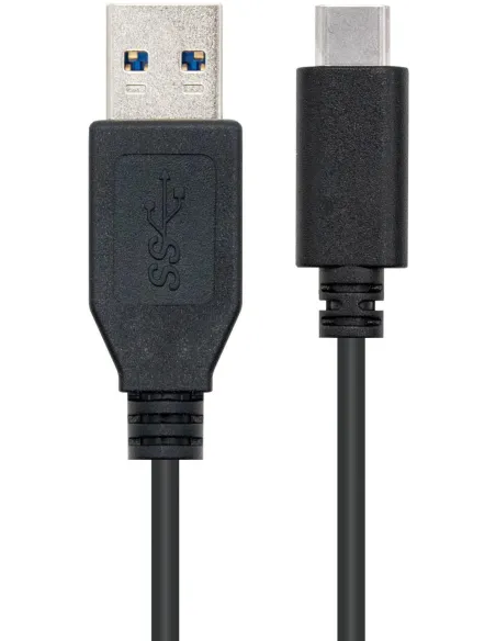 Nanocable 10.01.4001 Cable USB-C 3.1 a USB-A Macho/Macho 1M Negro
