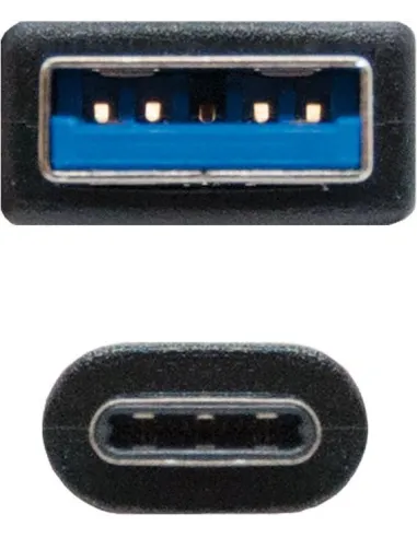 Nanocable 10.01.4001 Cable USB-C 3.1 a USB-A Macho/Macho 1M Negro
