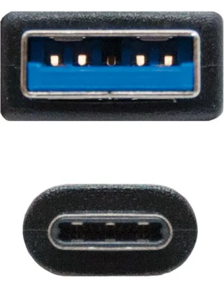 Nanocable 10.01.4001 Cable USB-C 3.1 a USB-A Macho/Macho 1M Negro