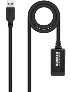 Nanocable 10.01.0311 Cable Prolongador Amplificado USB-A 3.0 Macho/Hembra 5M Negro-APTAPC0749