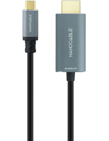 Nanocable 10.15.5162 Cable USB-C a HDMI V2.1 8K@60Hz 1.8M Negro