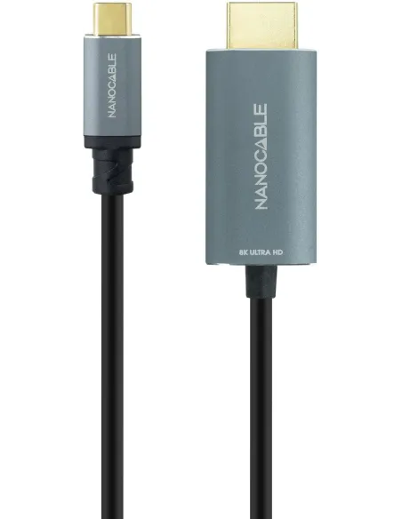 Nanocable 10.15.5162 Cable USB-C a HDMI V2.1 8K@60Hz 1.8M Negro