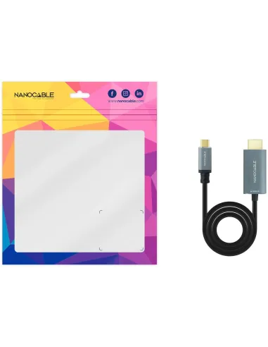 Nanocable 10.15.5162 Cable USB-C a HDMI V2.1 8K@60Hz 1.8M Negro