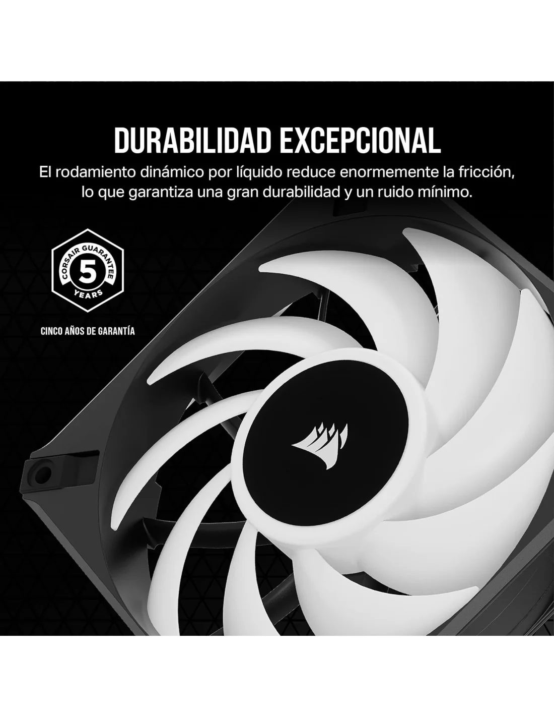 Corsair iCUE AF120 RGB ELITE Ventilador PWM de 120 mm Negro