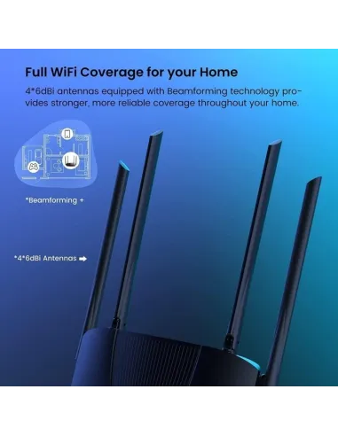 Tenda TX9 PRO Router Gigabit Inalámbrico WiFi 6 Doble Banda MU-MIMO AX3000