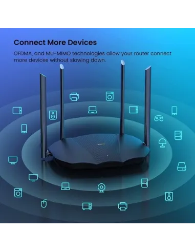 Tenda TX9 PRO Router Gigabit Inalámbrico WiFi 6 Doble Banda MU-MIMO AX3000