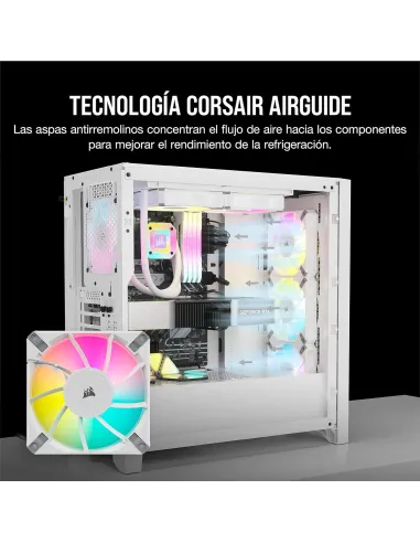 Corsair iCUE AF120 RGB ELITE Pack de 3 Ventiladores PWM 120 mm Blancos
