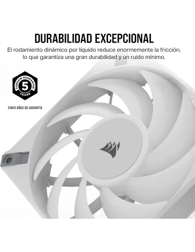 Corsair iCUE AF120 RGB ELITE Pack de 3 Ventiladores PWM 120 mm Blancos