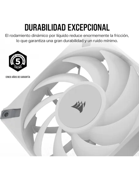 Corsair iCUE AF120 RGB ELITE Pack de 3 Ventiladores PWM 120 mm Blancos