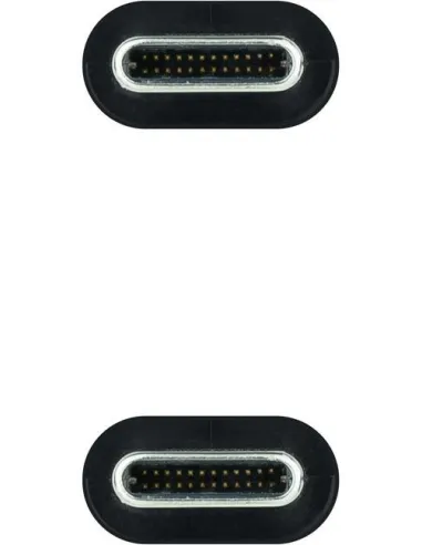 Nanocable 10.01.4301-L150-COMB Cable USB-C 3.2 Gen2x2 4K/60Hz 1.5M Gris/Negro