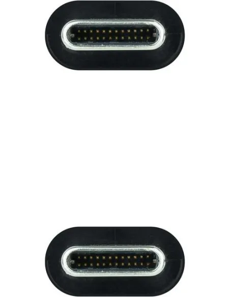 Nanocable 10.01.4301-COMB Cable USB-C 3.2 Gen2x2 4K/60Hz 1M Gris/Negro