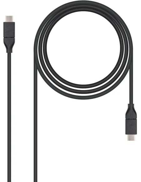 Nanocable 10.01.4101 Cable USB-C 3.2 Gen 2 Macho/Macho 1M Negro