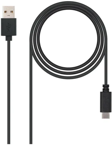 Nanocable 10.01.2101 Cable USB-C a USB-A Macho/Macho Negro 1m