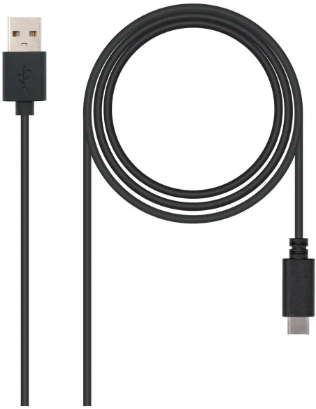 Nanocable 10.01.2101 Cable USB-C a USB-A Macho/Macho Negro 1m