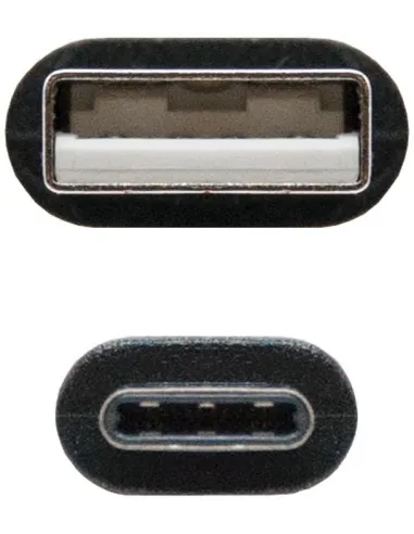 Nanocable 10.01.2101 Cable USB-C a USB-A Macho/Macho Negro 1m