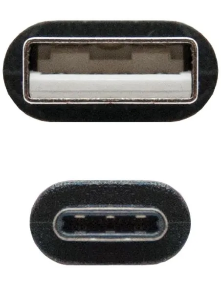 Nanocable 10.01.2102 Cable USB-C a USB-A Macho/Macho 2M Negro