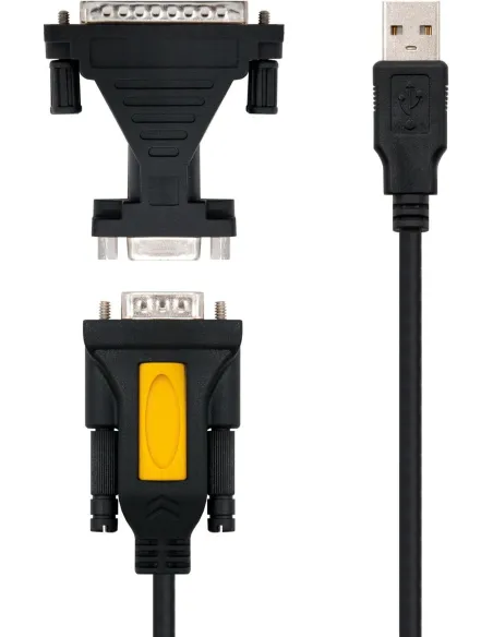 Nanocable 10.03.0002 Conversor de Imagen USB-A a DB9/DB25 Macho/Macho 1.8M Negro