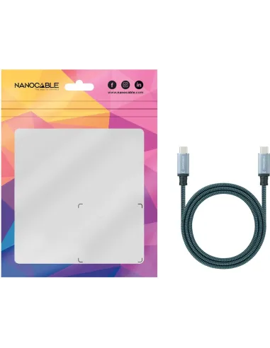 Nanocable 10.01.4103-COMB Cable USB-C 3.2 Gen 2x2 3M Gris