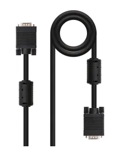 Nanocable 10.15.0101 Cable VGA con Ferrita HDB15 Macho/Macho 1m Negro-CABL36543