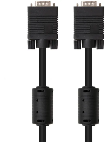 Nanocable 10.15.0101 Cable VGA con Ferrita HDB15 Macho/Macho 1m Negro