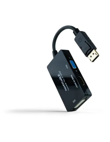Nanocable 10.16.3301-ALL Conversor DisplayPort a HDMI 4K/DVI-D/VGA 20cm Negro
