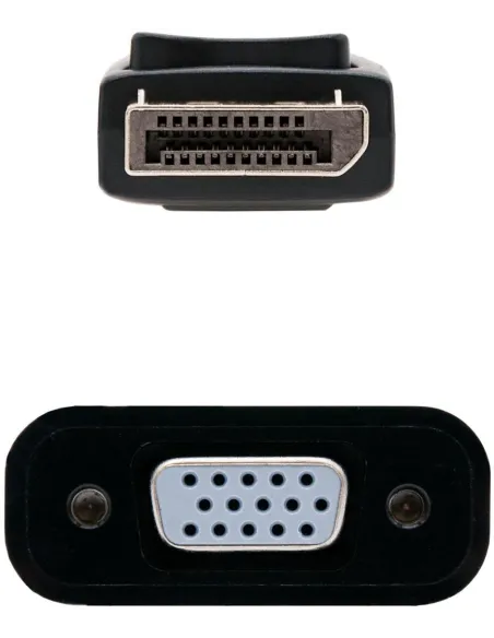 Nanocable 10.16.0602 Conversor DisplayPort a SVGA 15cm Negro