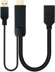 Nanocable 10.16.0205 Conversor HDMI a DisplayPort Macho/Hembra 20cm Negro-ADAP56539