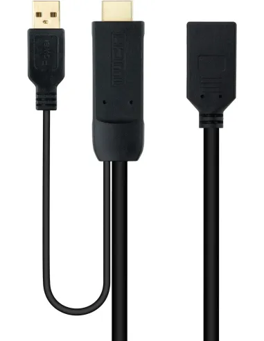 Nanocable 10.16.0205 Conversor HDMI a DisplayPort Macho/Hembra 20cm Negro