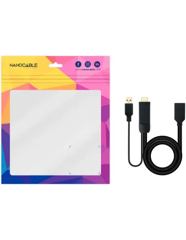 Nanocable 10.16.0205 Conversor HDMI a DisplayPort Macho/Hembra 20cm Negro