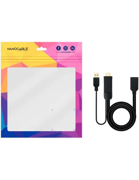 Nanocable 10.16.0205 Conversor HDMI a DisplayPort Macho/Hembra 20cm Negro
