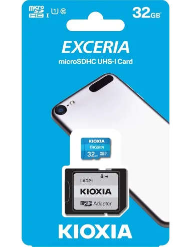 Kioxia Exceria MicroSDHC 32GB UHS-I U1 Clase 10 + Adaptador SD