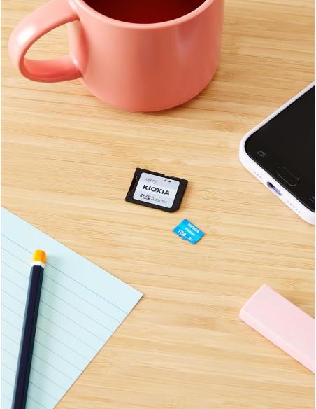 Kioxia Exceria MicroSDXC 128GB UHS-I U1 Clase 10 + Adaptador SD