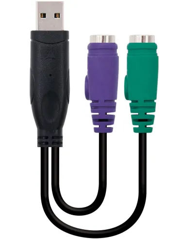 Nanocable 10.03.0101 Conversor de Audio PS/2 a USB 15 cm Negro