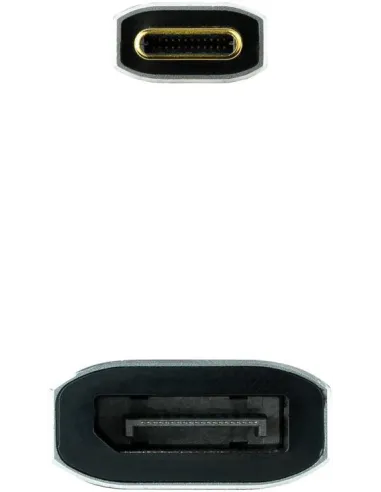 Nanocable 10.16.4104-G Conversor USB-C a DisplayPort 8K Aluminio 15cm Gris