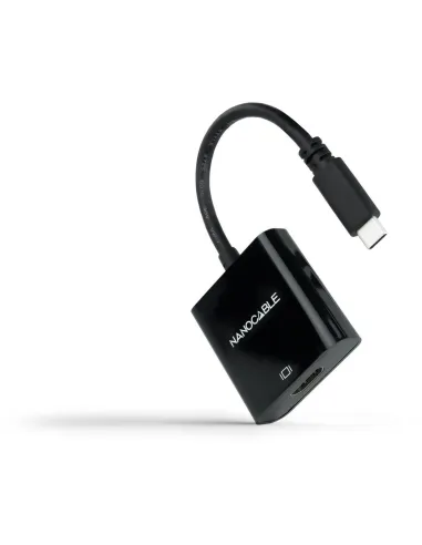 Nanocable 10.16.4102-BK Conversor USB-C a HDMI 4K Macho/Hembra 15cm Negro
