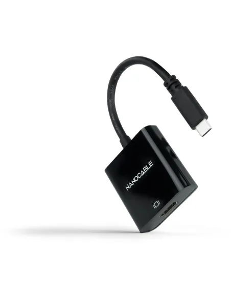 Nanocable 10.16.4102-BK Conversor USB-C a HDMI 4K Macho/Hembra 15cm Negro