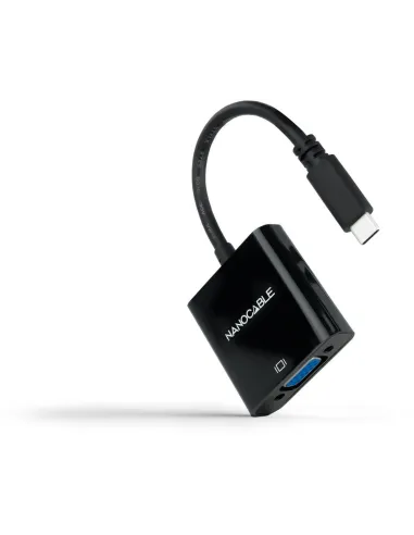 Nanocable 10.16.4101-BK Conversor USB-C a VGA Macho/Hembra 10cm Negro