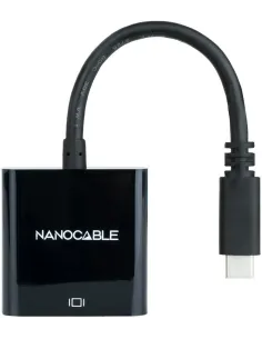 Nanocable 10.16.4101-BK Conversor USB-C a VGA Macho/Hembra 10cm Negro-AISCCI0601