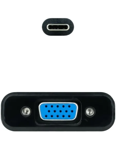Nanocable 10.16.4101-BK Conversor USB-C a VGA Macho/Hembra 10cm Negro