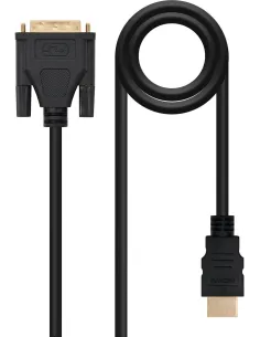 Nanocable 10.15.0502 Adaptador de Imagen DVI a HDMI Macho/Macho 1.8M Negro-AISCCI0282