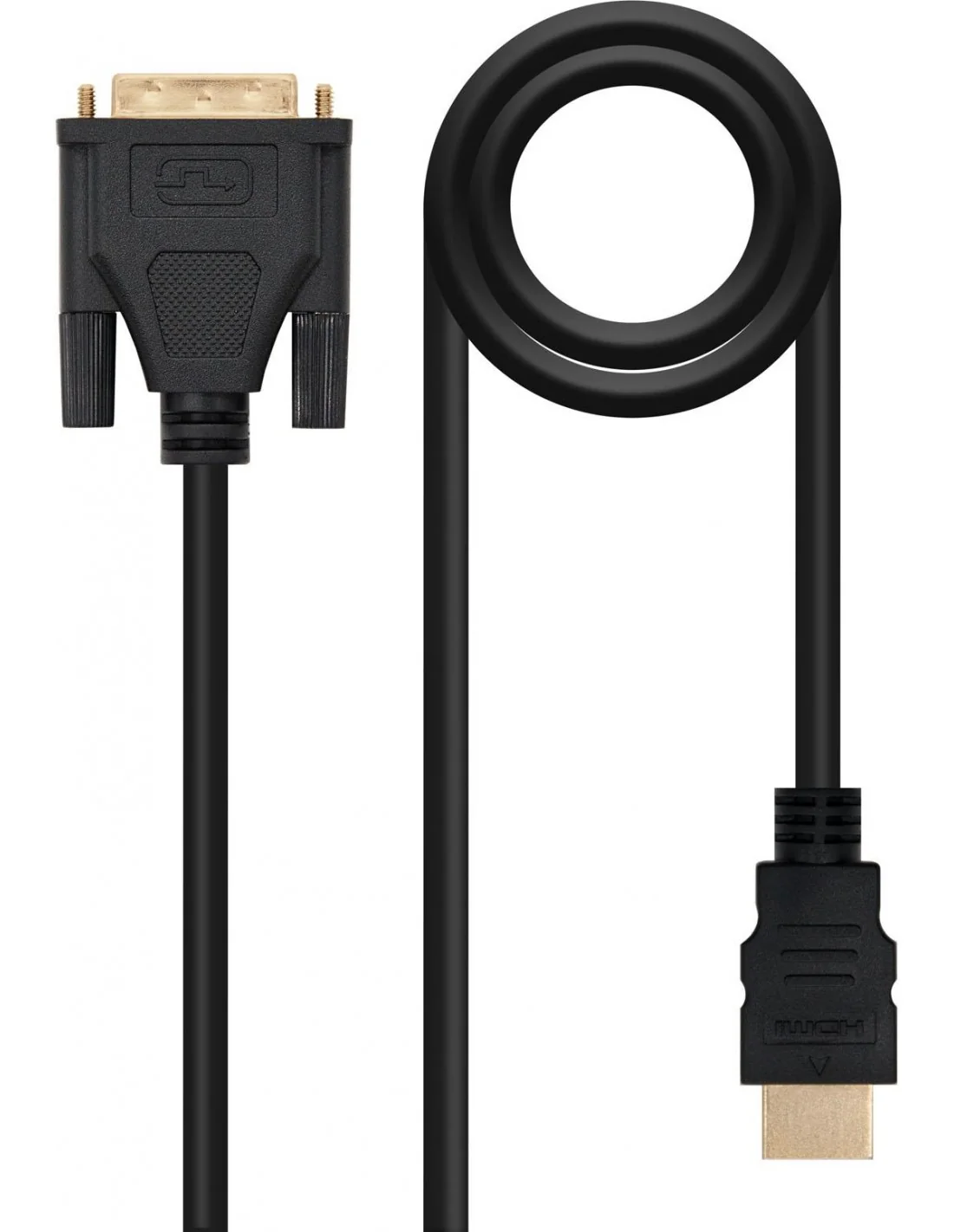 Nanocable 10.15.0502 Adaptador de Imagen DVI a HDMI Macho/Macho 1.8M Negro