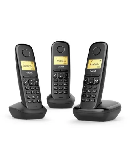 Gigaset A170 Teléfonos Fijos Digitales 3 Unidades Negro