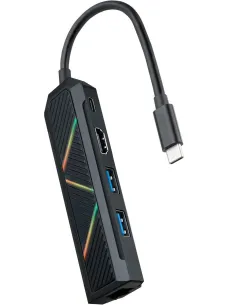 Nanocable 10.16.0501 HUB USB-C a USB-A/USB-C/HDMI/RJ-45 5 Puertos 15 cm Negro-AISCCI0583