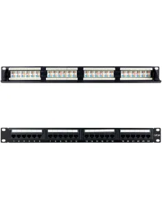 Nanocable 10.21.4124 Panel de Parcheo De 24 Puertos RJ45 Cat.6A UTP para Rack de 19" 1U-ANEAAA0404
