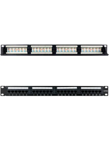 Nanocable 10.21.4124 Panel de Parcheo De 24 Puertos RJ45 Cat.6A UTP para Rack de 19" 1U