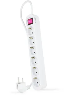 Nanocable 10.37.0006 Regleta 6 Tomas con Interruptor Blanca-ACCE52312