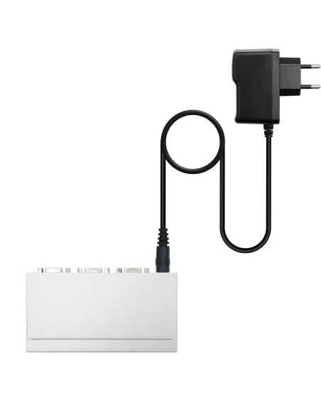 Nanocable 10.25.0002 Splitter Full HD VGA 2 Puertos Negro