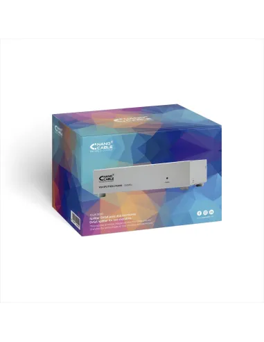 Nanocable 10.25.0002 Splitter Full HD VGA 2 Puertos Negro